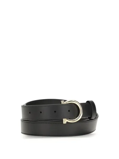 Ferragamo Gancini Belt In Black