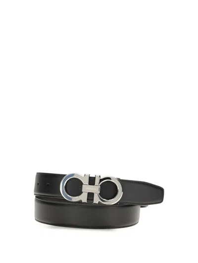 Ferragamo Gancini Belt In Black