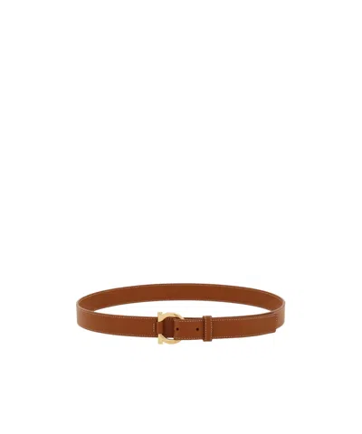 Ferragamo Gancini Belt In Brown