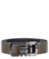 Ferragamo Reversible And Adjustable Gancini Belt In Green