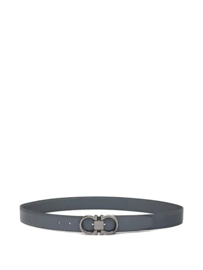 Ferragamo Gancini Belt In Blue