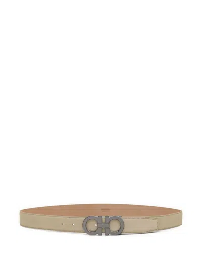 Ferragamo Gancini Belt In Neutrals