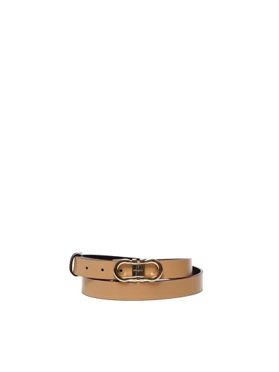 Ferragamo Gancini Belt In Brown