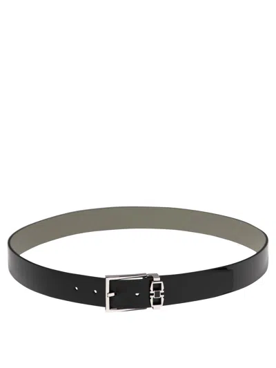 Ferragamo Reversible Leather Belt In Black
