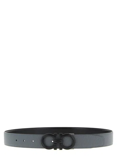 Ferragamo Gancini Belts Gray In Black