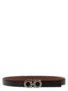Ferragamo Black Gancini Reversible Belt