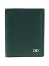 Ferragamo Gancini Bi-fold Cardholder In Green