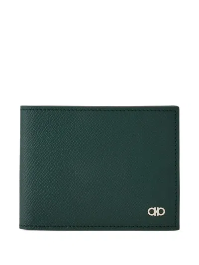 Ferragamo Gancini Wallet In Green