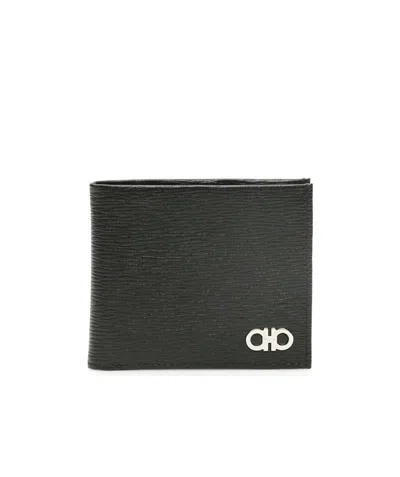 FERRAGAMO SALVATORE FERRAGAMO GANCINI LOGO PLAQUE BI-FOLD WALLET