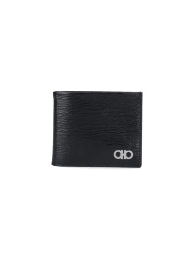 Ferragamo "gancini" Bifold Wallet Black