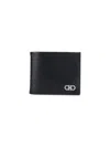 Ferragamo "gancini" Bifold Wallet Black In Black