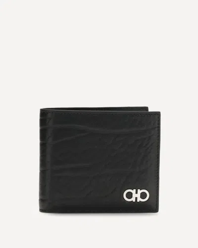 Ferragamo Gancini Bifold Wallet In Black