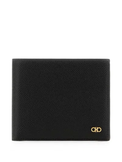 Ferragamo Gancini Bifold Wallet In Black