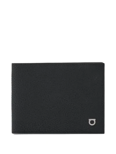Ferragamo Gancini Bifold Wallet In Black