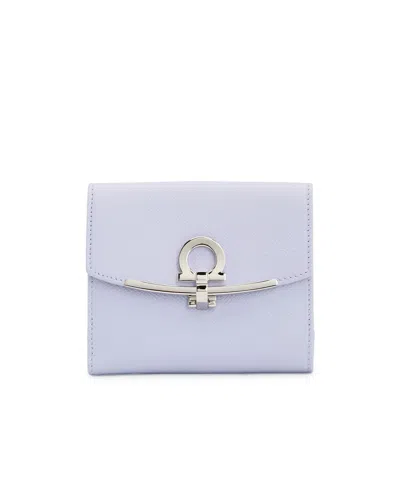 Ferragamo Gancini Bifold Wallet In White