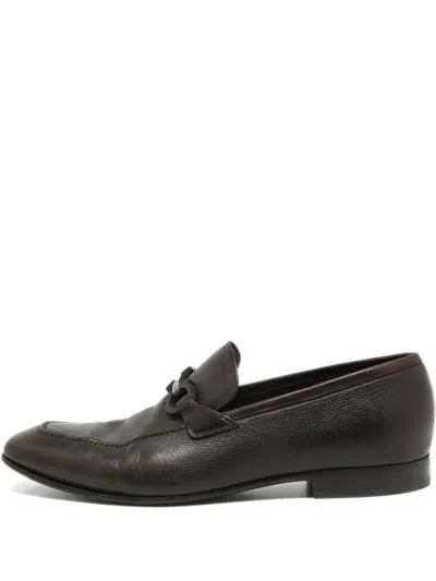 Pre-owned Ferragamo Gancini-bit Loafers