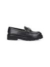 Ferragamo Black Gancini Ornament Loafers