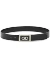 Ferragamo Gancini Black Testa Di Moro Belt