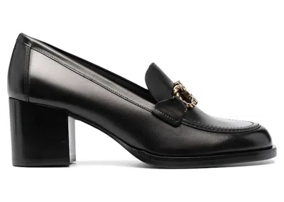 Pre-owned Ferragamo Gancini Block Heel Pumps (women's) Sneakers In Black