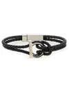 Ferragamo Gancini Braided Leather Bracelet