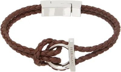 Ferragamo Gancini Bracelet In Burgundy