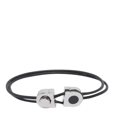 Ferragamo Gancini Bracelet In Black