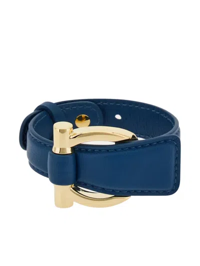 Ferragamo Gancini Bracelet In Blue