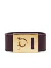Ferragamo Gancini Clasp Bracelet In Brown