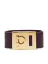 Ferragamo Gancini Clasp Bracelet In Brown