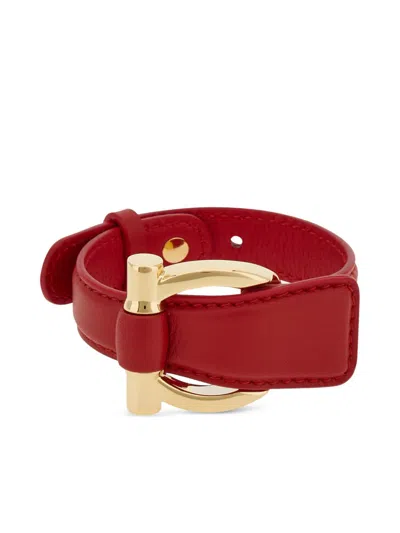 Ferragamo Gancini Bracelet In Red