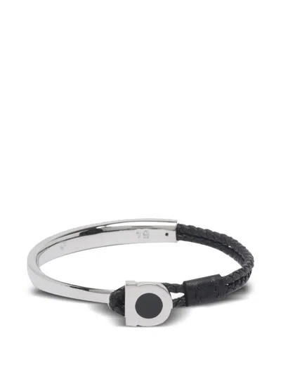 Ferragamo Gancini Bracelet In Black