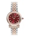 Ferragamo Gancini Bracelet Watch In Red
