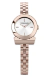 Ferragamo Gancini Bracelet Watch In Gold