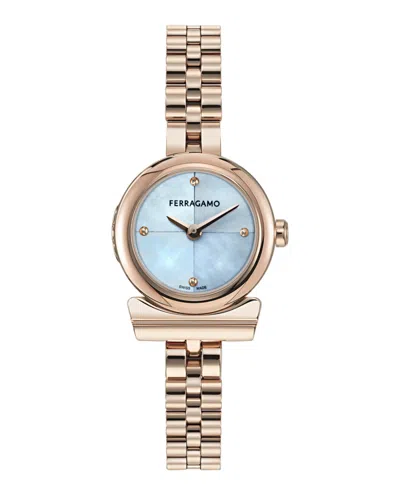 Ferragamo Gancini Bracelet Watch In Metallic