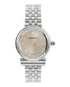 Ferragamo Gancini Bracelet Watch With Grey Sunray Dial In Metallic