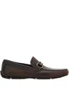 Ferragamo Gancini Braided Driver Loafers In Brown