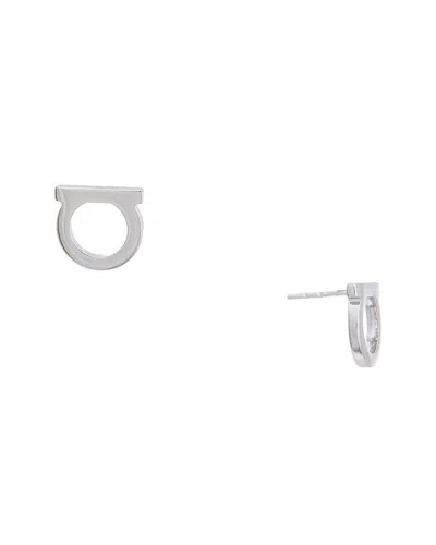 Ferragamo Gancini Brass Earrings In Transparent