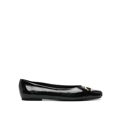 FERRAGAMO GANCINI-BUCKLE BALLERINA FLATS