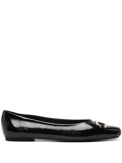 FERRAGAMO GANCINI-BUCKLE BALLERINA SHOES