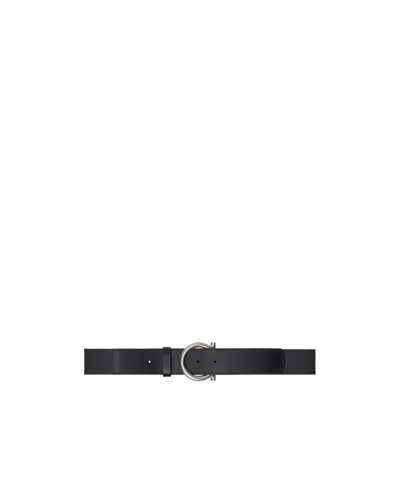 Ferragamo Gancini Buckle Belt In Black