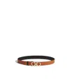 Ferragamo Gancini Reversible Grained Leather Belt In Multicolor