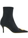 Ferragamo Gancini-buckle Boots In Black