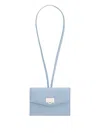 Ferragamo Gancini Buckle Card Holder Charm In Blue