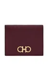 Ferragamo Gancini Buckle Compact Wallet In Purple