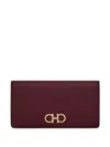 Ferragamo Gancini Buckle Continental Wallet In Burgundy