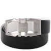 Ferragamo Gancini Buckle Debossed Logo Leather Belt In Blue