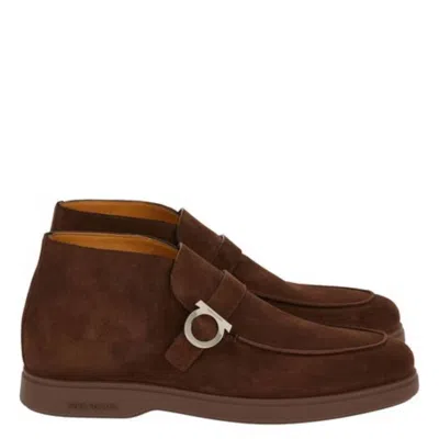 Ferragamo Gancini Buckle Desert Boots In Multi