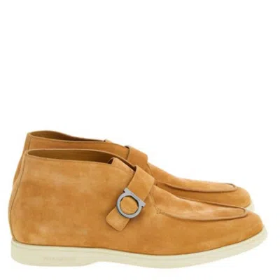 Ferragamo Gancini Buckle Desert Boots In Multi