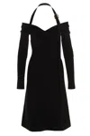 Ferragamo Knit Midi Dress With Gancini Buckle