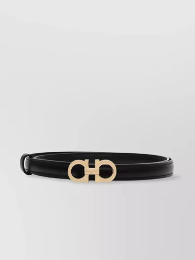 FERRAGAMO GANCINI BUCKLE LEATHER BELT